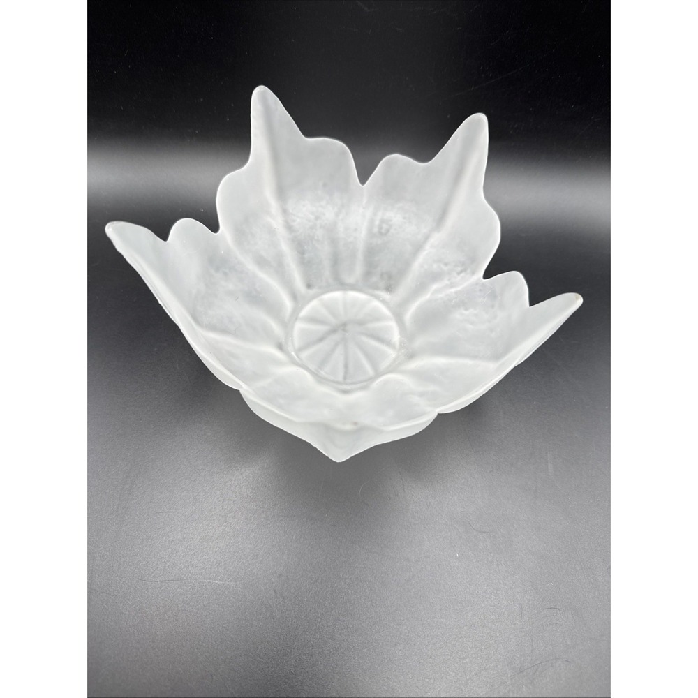 Viking Epic Lotus Blossom Bowl White Frost Vintage Glass MCM Mid Century Modern - Picture 2 of 10